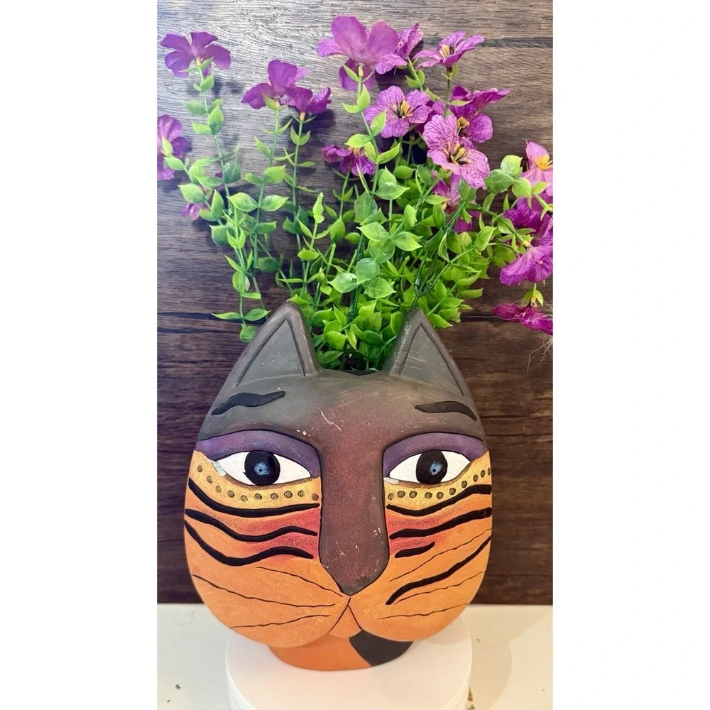 Penco‎ Industries Vintage Tribal Cat Vase.